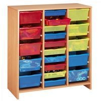 Meuble haut 20 bacs multicolores hêtre MobiNathan - Image principale