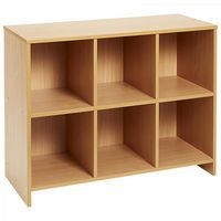 Meuble bas à grandes cases - Teinte Hêtre - Image principale