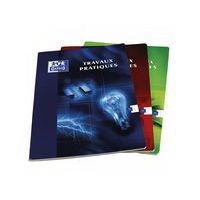 OXFORD Cahier de Travaux Pratiques 24x32cm Grands Carreaux Seyès/Uni Blanc 80 Pages Agrafées Couverture Carte - Image principale