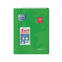 OXFORD Cahier EasyBook 24x32cm Grands Carreaux Seyès 96 Pages Agrafées Couverture Polypro Vert - Image principale