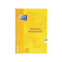 OXFORD Cahier de Travaux Pratiques OpenFlex A4 Grands Carreaux Seyès/Uni Blanc 80 Pages Agrafées Couverture Po - Image principale