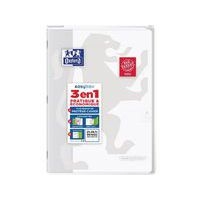 OXFORD Cahier EasyBook A4 Grands Carreaux Seyès 96 Pages Agrafées Couverture Polypro Incolore - Image principale