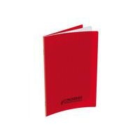 Cahier Conquérant Classique agrafé A4 140 pages 90g grands carreaux seyès Rouge Polypro - Image principale