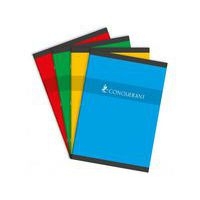 CONQUERANT Cahier A4 Grands Carreaux Seyès 192 Pages Agrafées Couverture Carte Coloris Assortis - Image principale