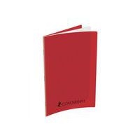CONQUERANT Cahier A4 Grands Carreaux Seyès 192 Pages Agrafées Couverture Polypro Rouge - Image principale