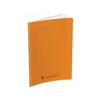 CONQUERANT Cahier A4 Grands Carreaux Seyès 192 Pages Agrafées Couverture Polypro Orange - Image principale
