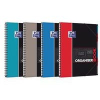 OXFORD Cahier Etudiants Organiserbook A4+ Petits Carreaux 5mm 160 Pages Reliure Intégrale Couverture Polypro C - Image principale