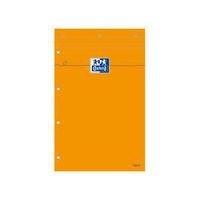 OXFORD Bloc-Notes Perforé Orange A4+ Ligné 8mm Jaune et Margé 80 Feuilles Agrafées Couverture Carte Enduite Or - Image principale