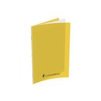 CONQUERANT Cahier A4 Grands Carreaux Seyès 192 Pages Agrafées Couverture Polypro Jaune - Image principale