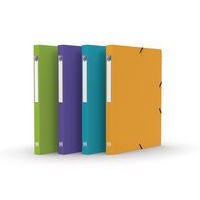 OXFORD Boîte Capacité Standard Memphis 24x32cm Dos 25mm avec Elastique Couverture Polypro Coloris Assortis - Image principale