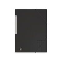 OXFORD Chemise 3 Rabats Memphis A4 avec Elastique Couverture Polypro Noir - Image principale