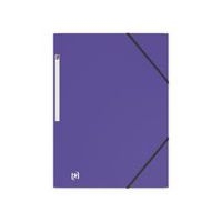 OXFORD Chemise 3 Rabats Memphis A4 avec Elastique Couverture Polypro Violet - Image principale