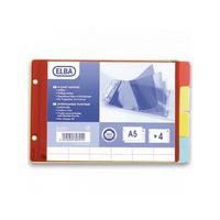 OXFORD Intercalaires A5 Paysage 4 Positions PVC Translucide Epaisseur 14/100ème Coloris Assortis - Image principale