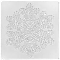 Lot 6 plaques relief flocons de différentes formes 17,5 x 17,5 cm. - Image 4