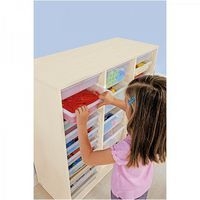 Meuble haut 20 bacs incolores - Teinte Bouleau - Image 2