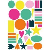 Pochette 20 planches 14.8 x 21 cm gommettes géométriques géantes Ø 4.5 cm - Image 2