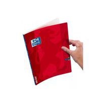 OXFORD Cahier OpenFlex 24x32 Grands Carreaux Seyès 96 Pages Agrafées Couverture Polypro Rouge - Image 3