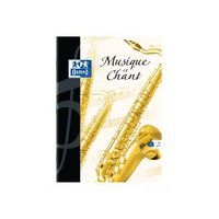 OXFORD Cahier Musique A4 Réglure Grands Carreaux & Réglure Musique 48 Pages Agrafées Couverture Carte Colorée - Image 2