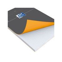 OXFORD Bloc-Notes Orange A4 Petits Carreaux 5mm 80 Feuilles Agrafées Couverture Carte Enduite Gris - Image 5