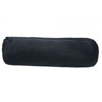 Elba Fourre-Tout Rond 6x21cm à Fermeture Eclair Cuir Huilé Noir - Image 2