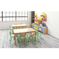 Table Classik carrée réglable T0 à T3 - piètement bois hêtre - Image 3