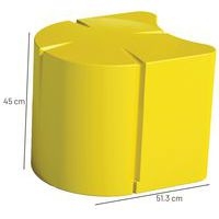 Pouf ovale Connexio - jaune - Image 4