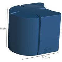 Pouf ovale Connexio - bleu cobalt - Image 3