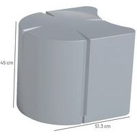 Pouf ovale Connexio - gris fenêtre - Image 4