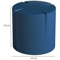 Pouf rond Connexio - bleu cobalt - Image 2