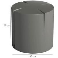 Pouf rond Connexio - gris quartz - Image 3