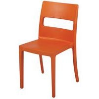 Chaise plastique recyclé SAI Go Green Scab 4 pieds orange - Image 2