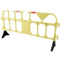 Barrière plastique avec pieds - 2000mm jaune - Image 2