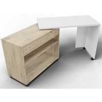 Bureau compact mobile avec plateau coulissant ép.25 mm - Image principale