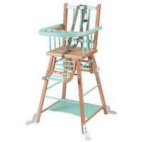 Chaise haute traditionnelle MARCEL transformable Hybride Vert Mint - Image principale