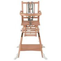 Chaise haute traditionnelle MARCEL transformable Vernis Naturel - Image 3