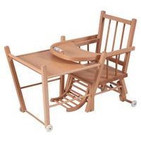 Chaise haute traditionnelle MARCEL transformable Vernis Naturel - Image 4