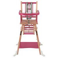 Chaise haute traditionnelle MARCEL transformable Hybride Fuschia - Image 3