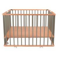 Parc pliant carré GABY (plancher réglable et roulettes) Hybride Gris - Image 3