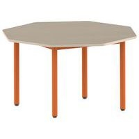 Table Carélie octogonale Ø 120 cm fixe 4 pieds stratifié Mobidecor - Image principale