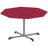 Table Bandana octogonale Ø 120 cm fixe piètement central stratifié - Image principale