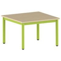 Table Carélie carrée 80 x 80 cm fixe 4 pieds stratifié Mobidecor - Image 9