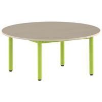 Table Carélie ronde Ø 120 cm fixe 4 pieds stratifié Mobidecor - Image 4