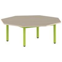 Table Carélie octogonale Ø 120 cm fixe 4 pieds stratifié Mobidecor - Image 7