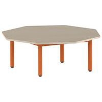 Table Carélie octogonale Ø 120 cm fixe 4 pieds stratifié Mobidecor - Image 8