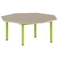 Table Carélie octogonale Ø 120 cm fixe 4 pieds stratifié Mobidecor - Image 9