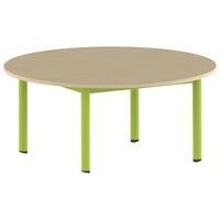 Table Carélie ronde Ø 120 cm mobile 4 pieds stratifié Mobidecor - Image 6
