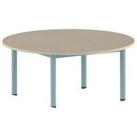 Table Carélie ronde Ø 120 cm mobile 4 pieds stratifié Mobidecor - Image 7
