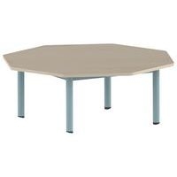 Table Carélie octogonale Ø 120 cm mobile 4 pieds stratifié Mobidecor - Image 8