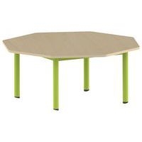 Table Carélie octogonale Ø 120 cm mobile 4 pieds stratifié Mobidecor - Image 9