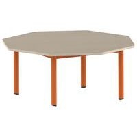 Table Carélie octogonale Ø 120 cm mobile 4 pieds stratifié Mobidecor - Image 7